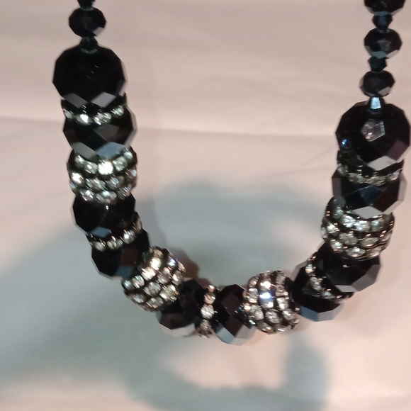 Traci Lynn Blue Shambhala & Rhinestone Necklace! - Picture 5 of 6